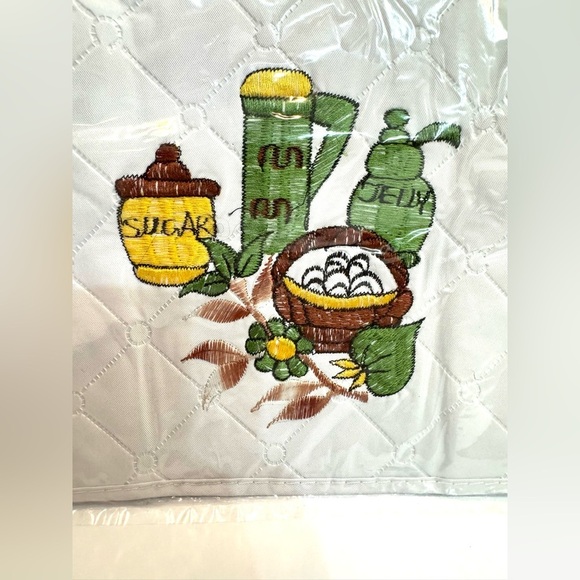 Vintage Kitchen Appliance Covers Dora May Embroidered  Toaster And Mixer NEW 70s - Picture 3 of 9